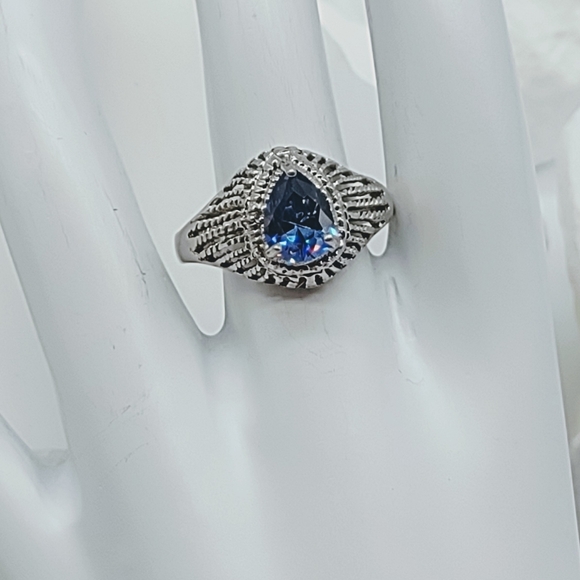 Sterling Silver Rainbow CZ Ring - Picture 6 of 7